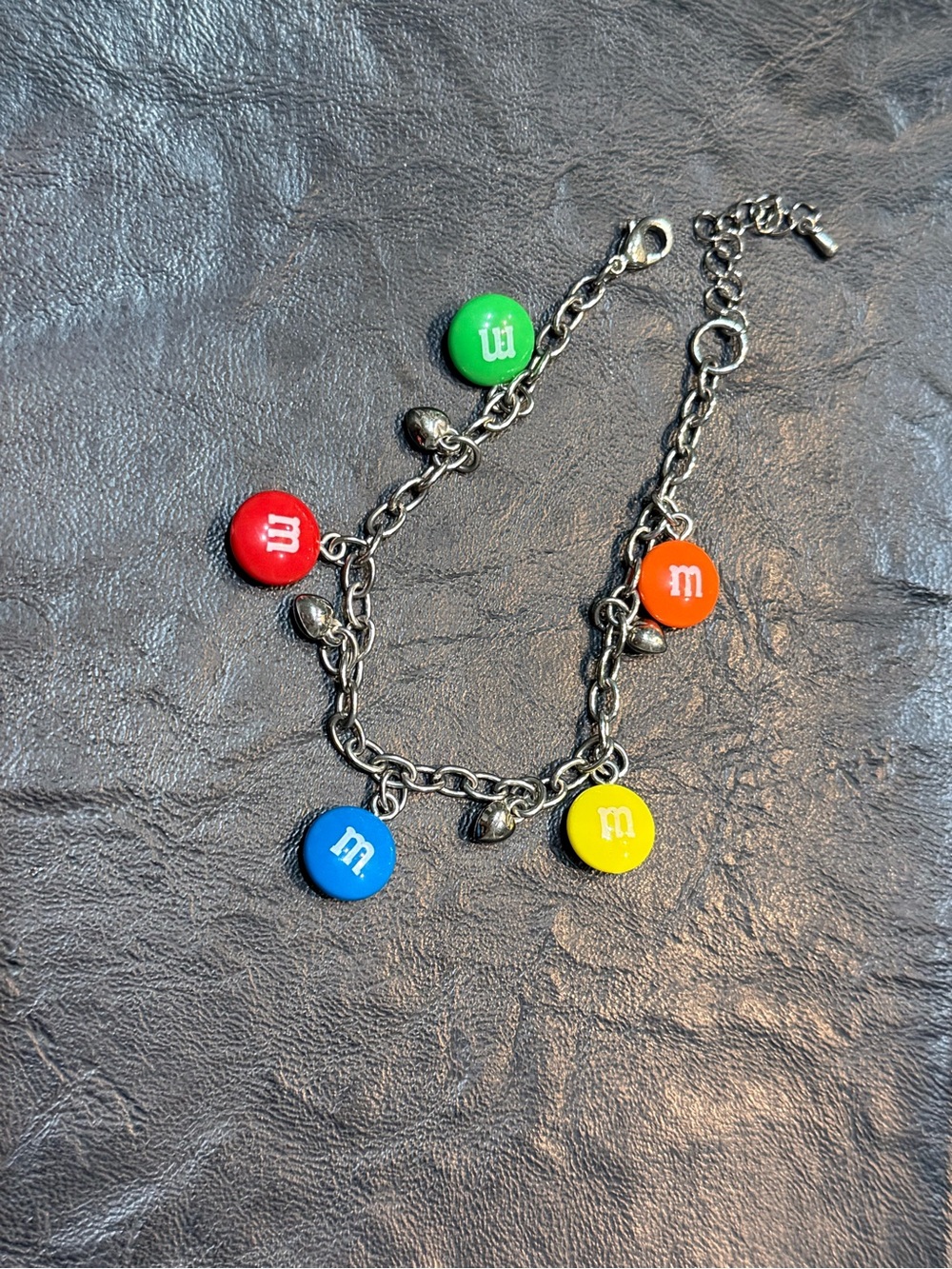 M&M'S Charm Bracelet with Red, Green, Orange, Blue & Yellow Discs